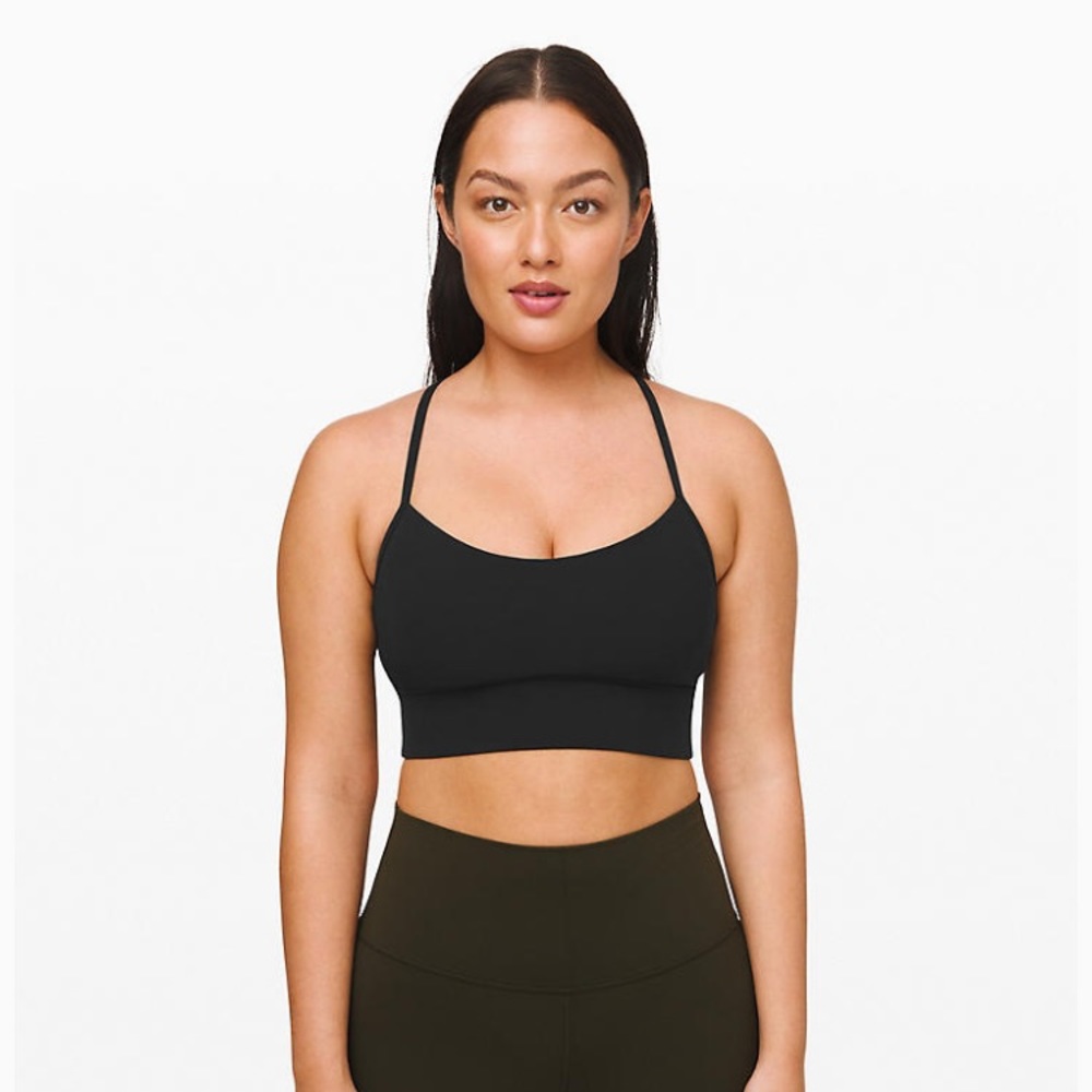 Lululemon Flow Y Sports Bra Size 10 B/W Print